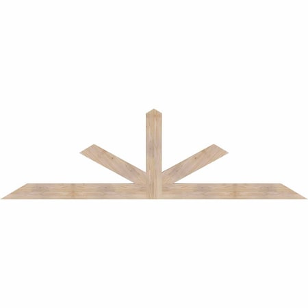 Ekena Millwork Saratoga Smooth Timber Gable Bracket, Douglas Fir, 108"W x 31 1/2"H x 3 1/2"D x 5 1/2"F, 7/12 Pitch GBW108X31X0406SAR00SDF